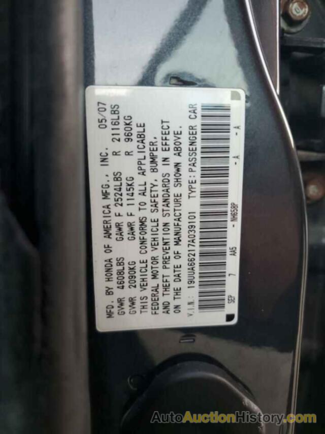 ACURA TL, 19UUA66217A039101