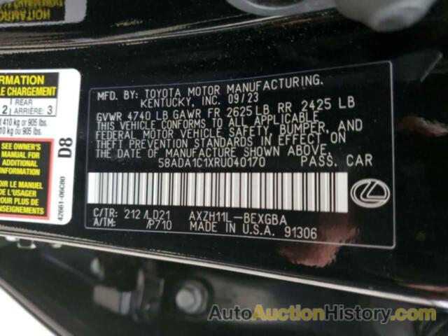 LEXUS ES300 300H BASE, 58ADA1C1XRU040170