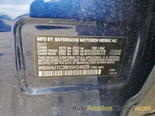 BMW X1 SDRIVE28I, WBXHU7C38H5H34928