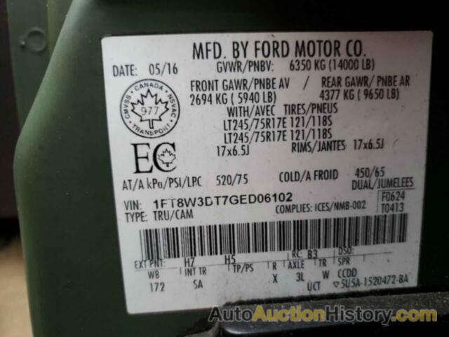 FORD F350 SUPER DUTY, 1FT8W3DT7GED06102