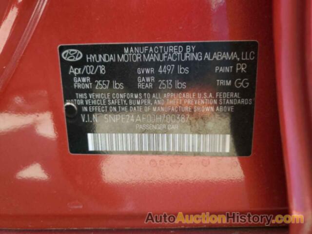 HYUNDAI SONATA SE, 5NPE24AF0JH700387