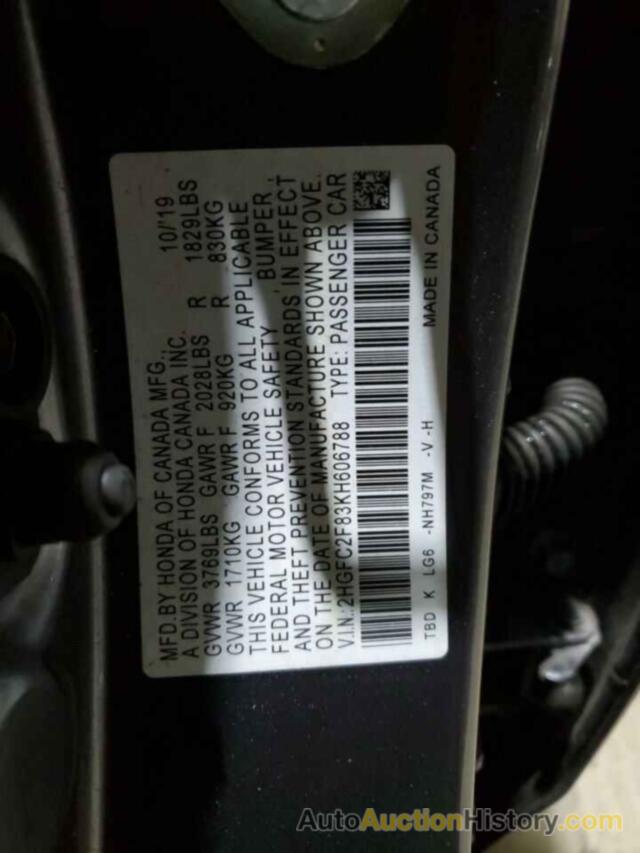 HONDA CIVIC SPORT, 2HGFC2F83KH606788