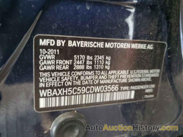 BMW 5 SERIES XI, WBAXH5C59CDW03566