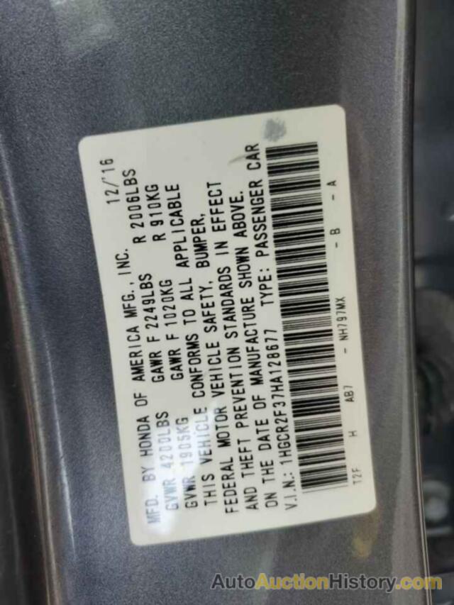 HONDA ACCORD LX, 1HGCR2F37HA128677