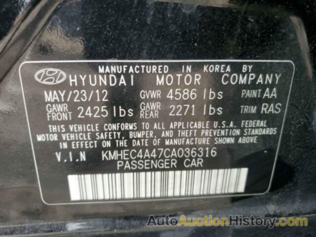 HYUNDAI SONATA HYBRID, KMHEC4A47CA036316