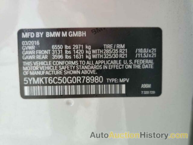 BMW X5 M, 5YMKT6C50G0R78980
