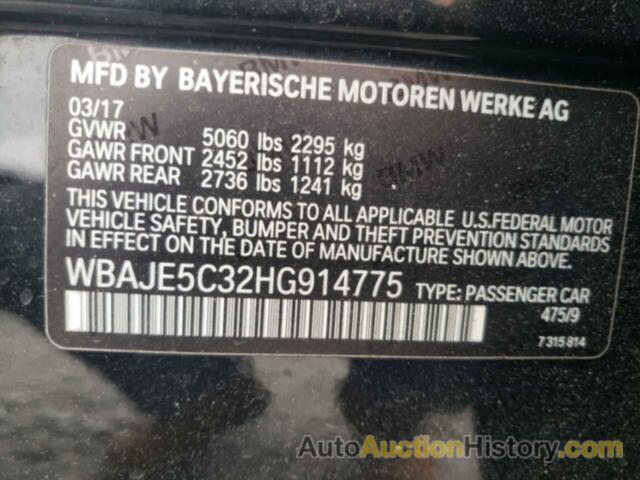 BMW 5 SERIES I, WBAJE5C32HG914775