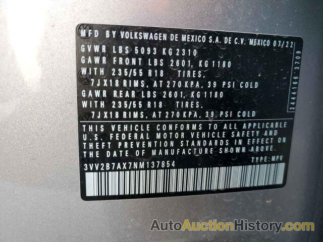 VOLKSWAGEN TIGUAN SE, 3VV2B7AX7NM137854