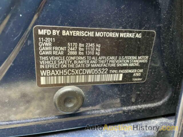 BMW 5 SERIES XI, WBAXH5C5XCDW05522