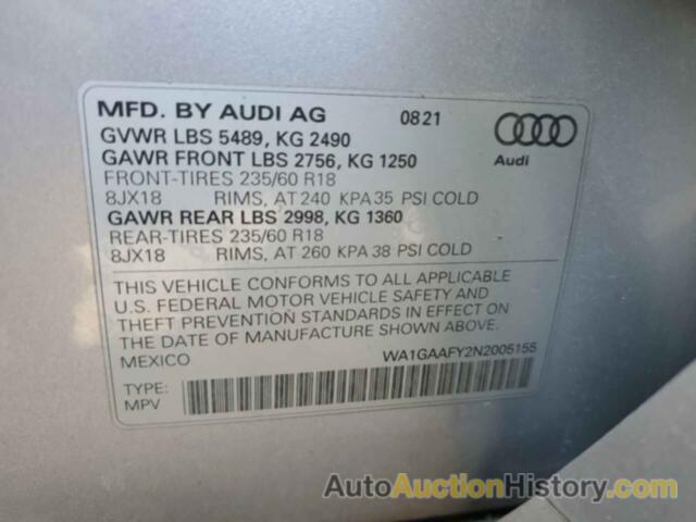 AUDI Q5 PREMIUM 45, WA1GAAFY2N2005155