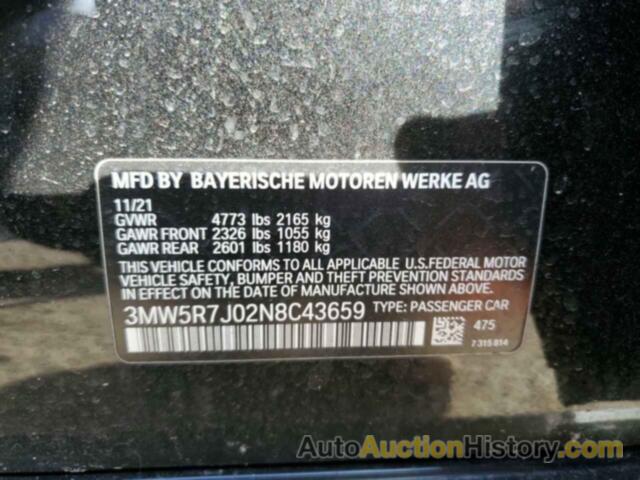 BMW 3 SERIES, 3MW5R7J02N8C43659