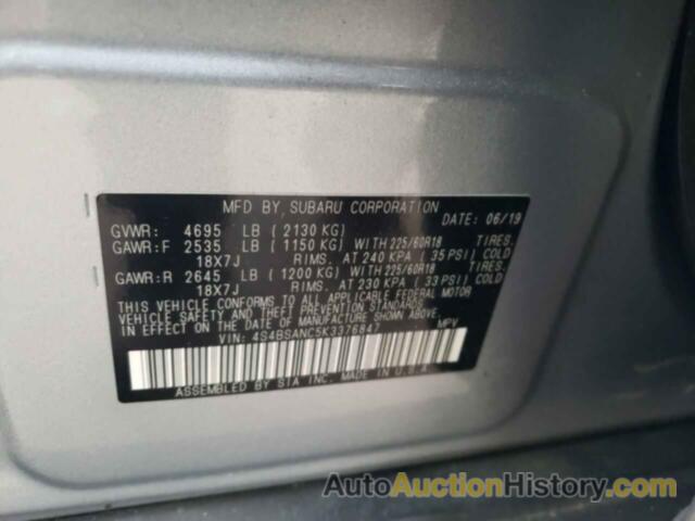 SUBARU OUTBACK 2.5I LIMITED, 4S4BSANC5K3376847