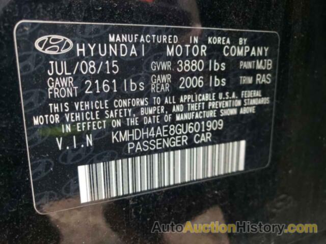 HYUNDAI ELANTRA SE, KMHDH4AE8GU601909