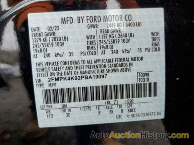 FORD EDGE TITANIUM, 2FMPK4K92PBA19097