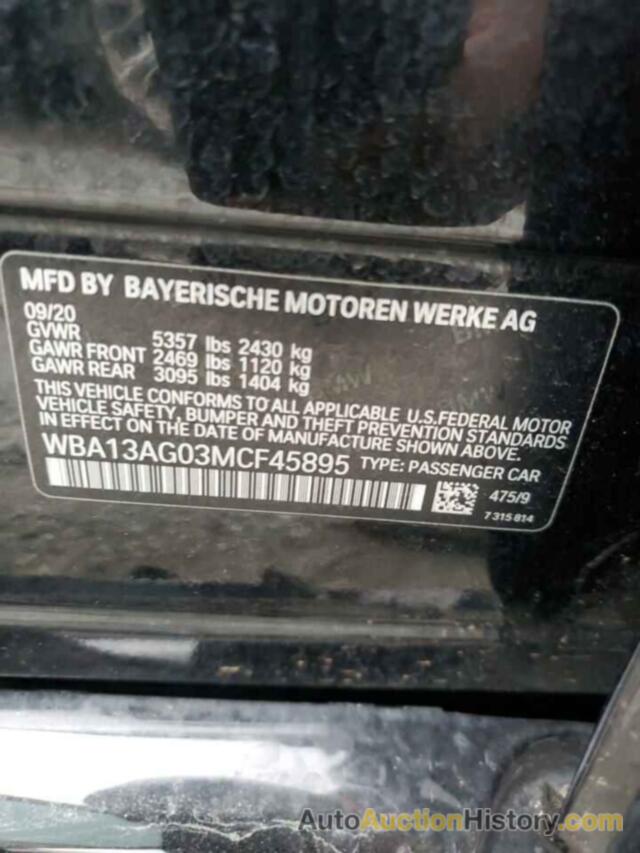 BMW 5 SERIES, WBA13AG03MCF45895