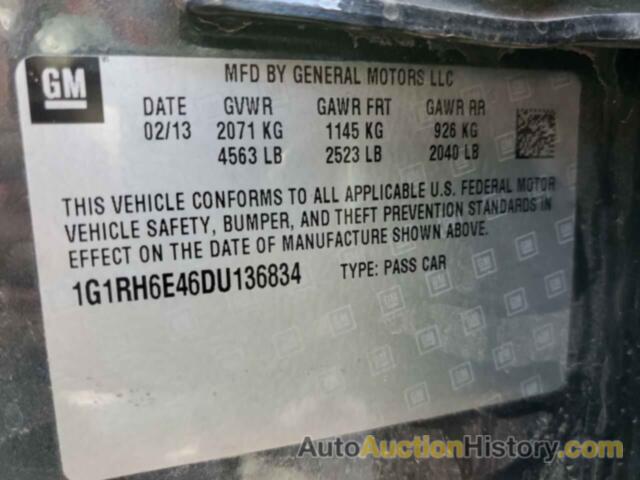 CHEVROLET VOLT, 1G1RH6E46DU136834