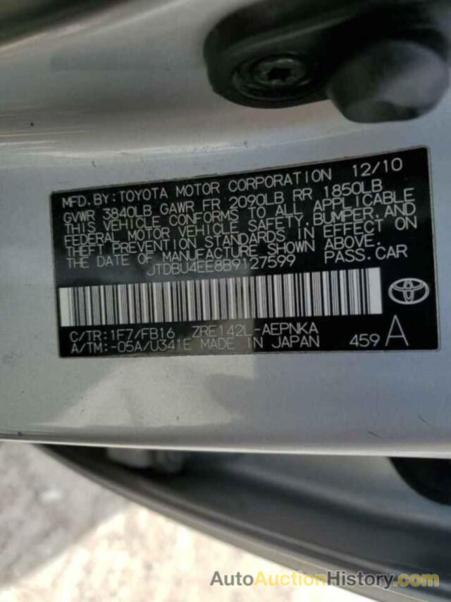 TOYOTA COROLLA BASE, JTDBU4EE8B9127599