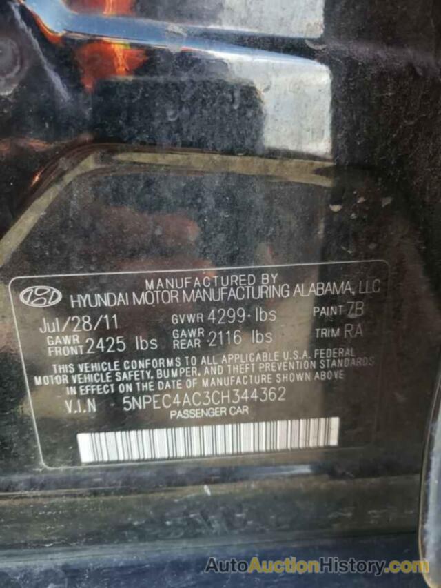 HYUNDAI SONATA SE, 5NPEC4AC3CH344362