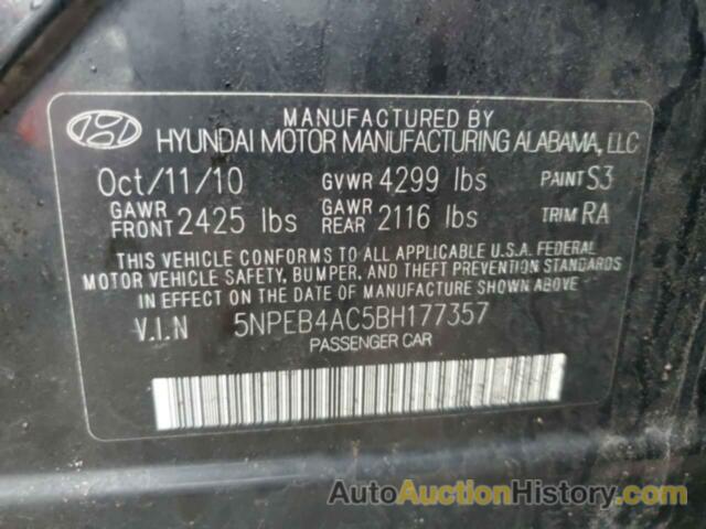 HYUNDAI SONATA GLS, 5NPEB4AC5BH177357