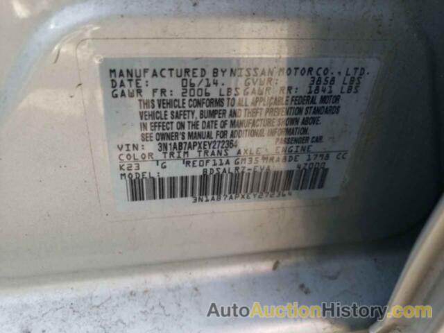 NISSAN SENTRA S, 3N1AB7APXEY272364