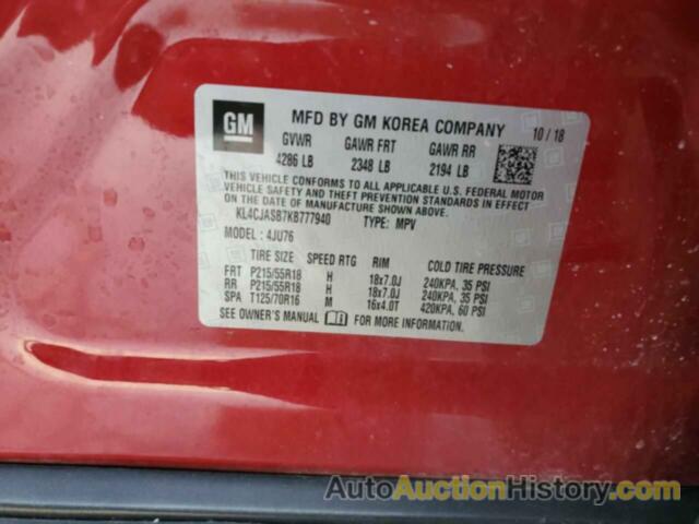 BUICK ENCORE PREFERRED, KL4CJASB7KB777940