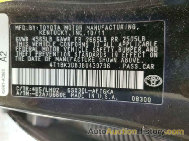 TOYOTA AVALON BASE, 4T1BK3DB3BU439796