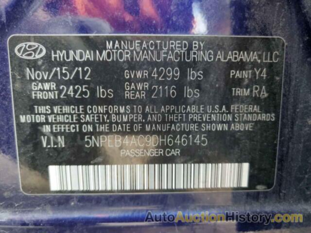 HYUNDAI SONATA GLS, 5NPEB4AC9DH646145