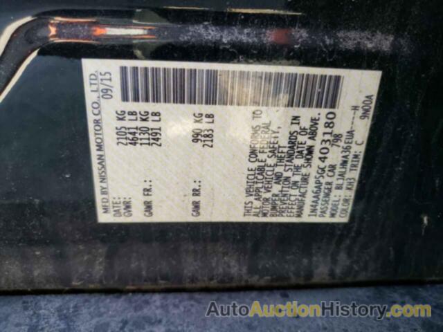 NISSAN MAXIMA 3.5S, 1N4AA6AP5GC403180