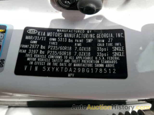 KIA SORENTO BASE, 5XYKTDA29BG178512