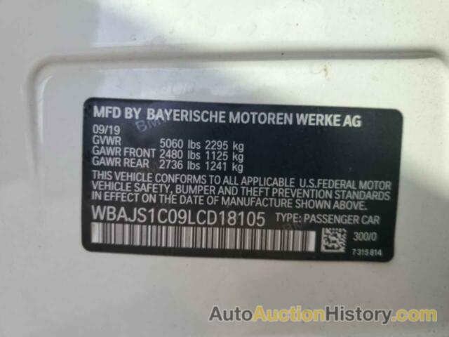 BMW 5 SERIES I, WBAJS1C09LCD18105