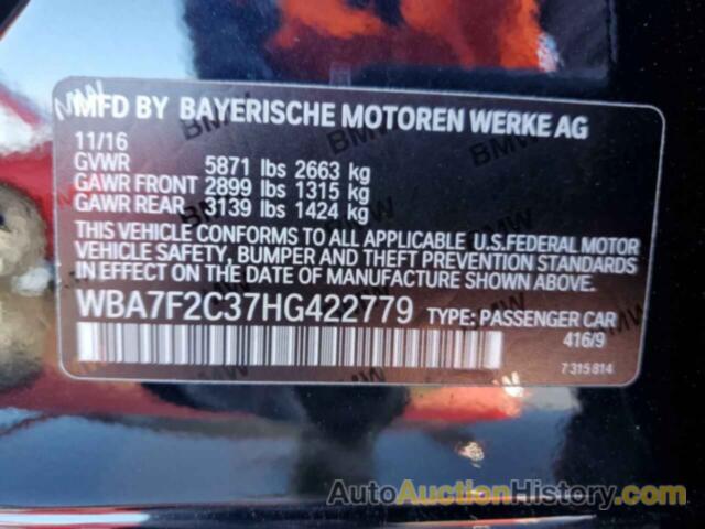 BMW 7 SERIES XI, WBA7F2C37HG422779