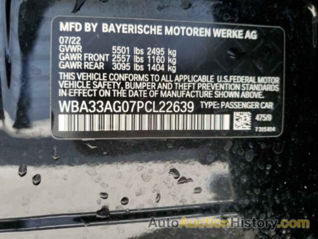 BMW 5 SERIES, WBA33AG07PCL22639