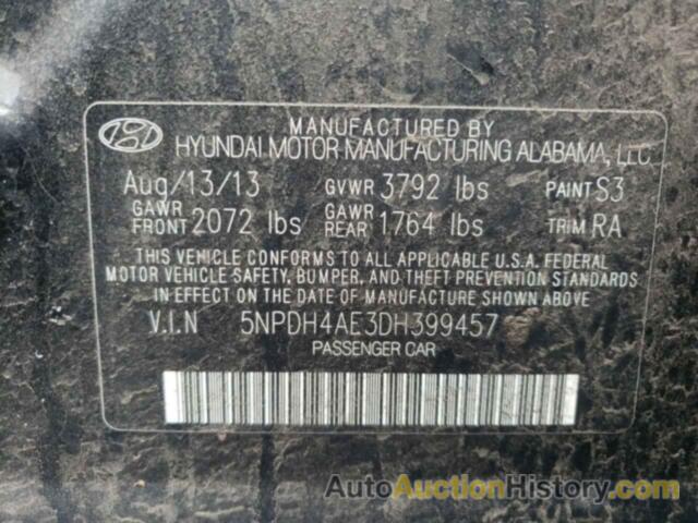 HYUNDAI ELANTRA GLS, 5NPDH4AE3DH399457