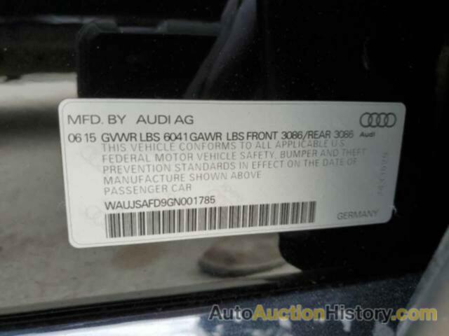 AUDI S8 QUATTRO, WAUJSAFD9GN001785