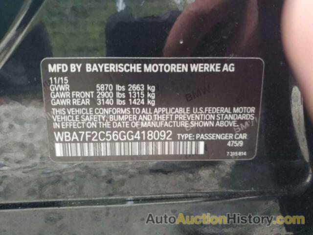 BMW 7 SERIES XI, WBA7F2C56GG418092