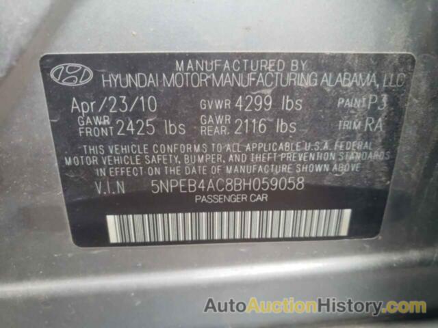 HYUNDAI SONATA GLS, 5NPEB4AC8BH059058