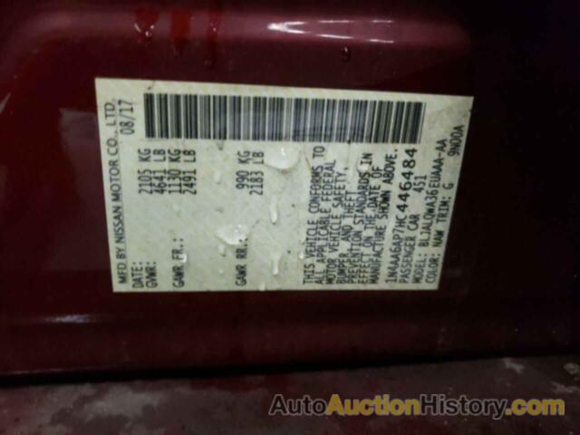 NISSAN MAXIMA 3.5S, 1N4AA6AP7HC446484