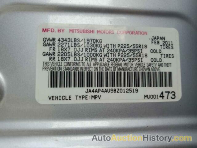 MITSUBISHI OUTLANDER SE, JA4AP4AU9BZ012519