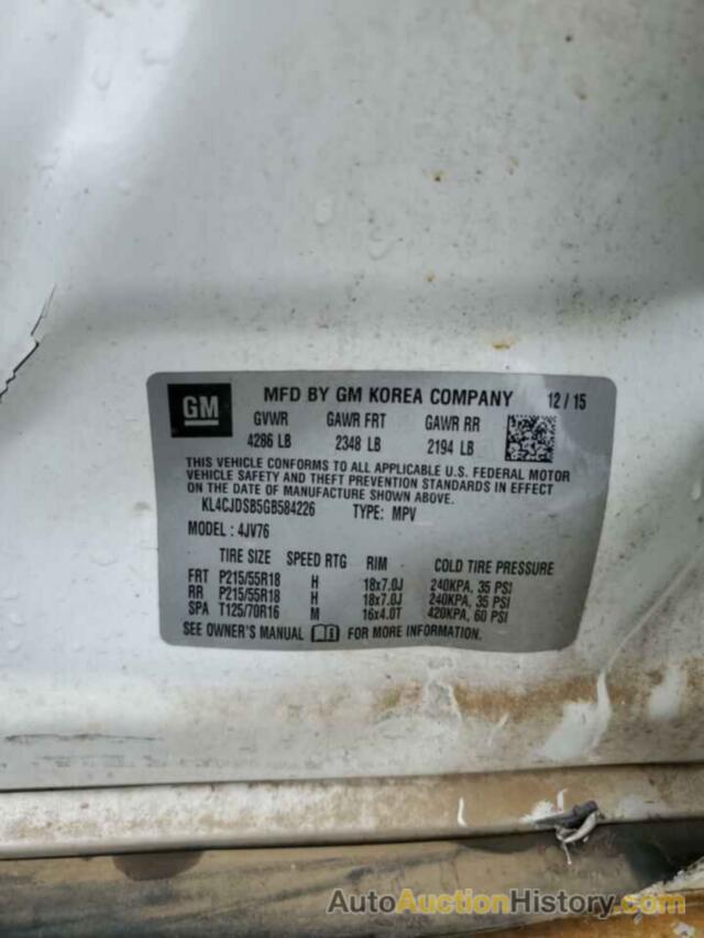 BUICK ENCORE PREMIUM, KL4CJDSB5GB584226