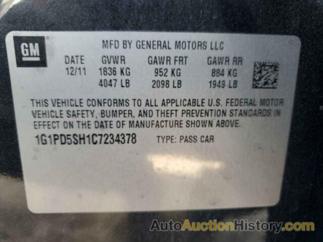 CHEVROLET CRUZE LS, 1G1PD5SH1C7234378