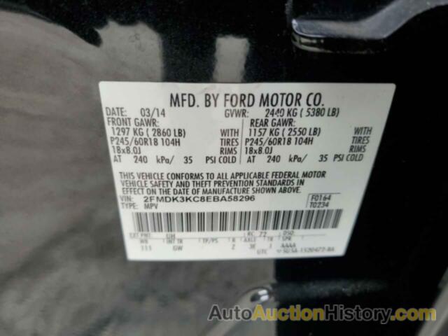 FORD EDGE LIMITED, 2FMDK3KC8EBA58296