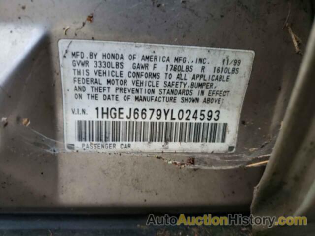 HONDA CIVIC LX, 1HGEJ6679YL024593