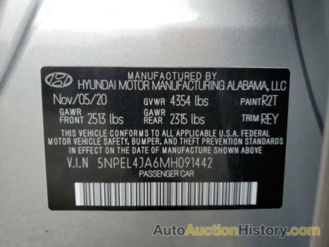 HYUNDAI SONATA SEL, 5NPEL4JA6MH091442