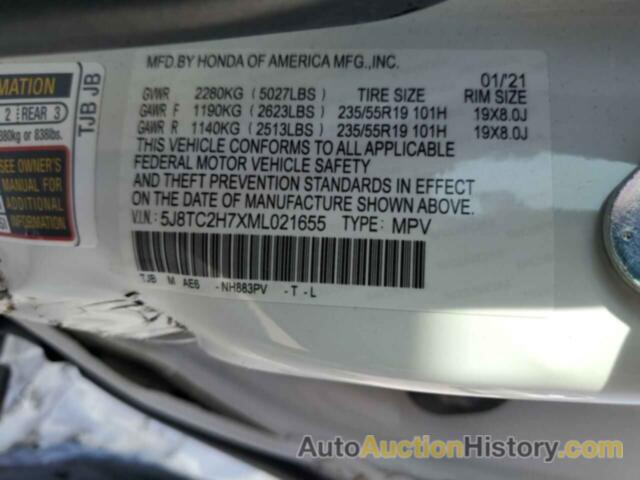 ACURA RDX ADVANCE, 5J8TC2H7XML021655