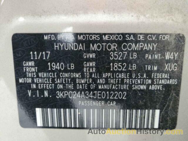 HYUNDAI ACCENT SE, 3KPC24A34JE012202