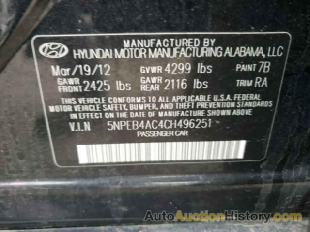 HYUNDAI SONATA GLS, 5NPEB4AC4CH496251