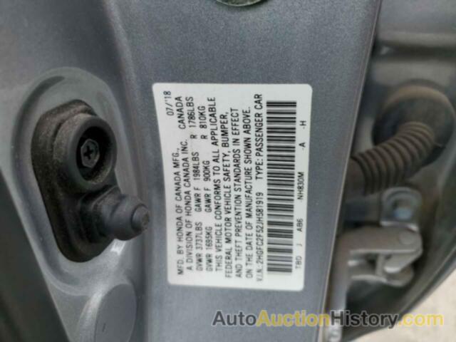 HONDA CIVIC LX, 2HGFC2F52JH581919