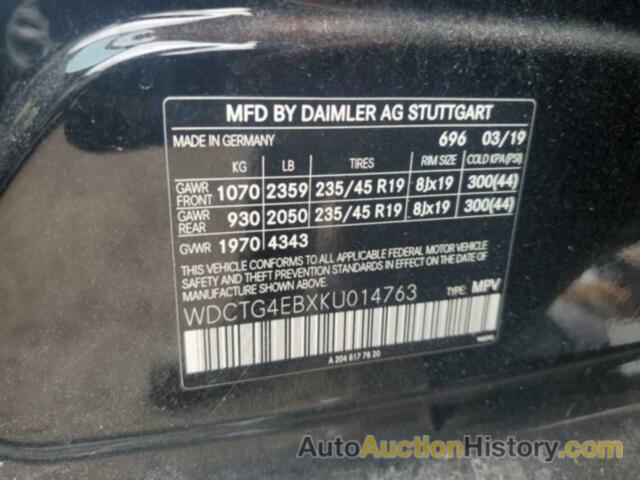 MERCEDES-BENZ GLA-CLASS 250, WDCTG4EBXKU014763