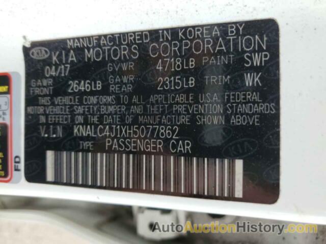 KIA CADENZA PREMIUM, KNALC4J1XH5077861