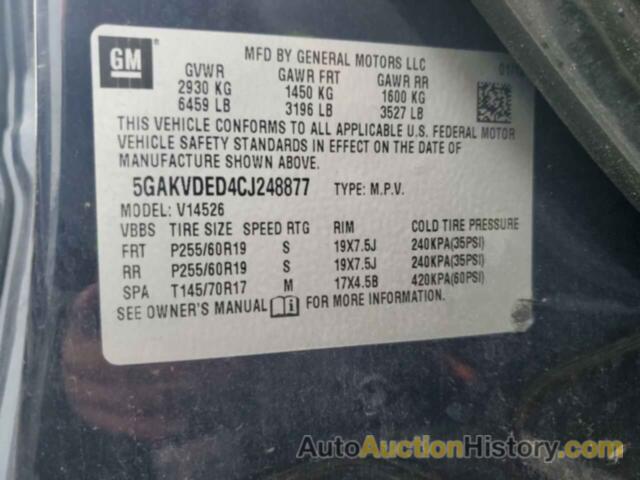 BUICK ENCLAVE, 5GAKVDED4CJ248877